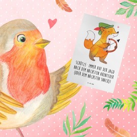 Mr. & Mrs. Panda Grußkarte Abenteuer Schütze - Geschenk, Optimismus, Schütze Abenteuerlust, Schütze Freiheitsliebe, Inspiration, Geschenk für