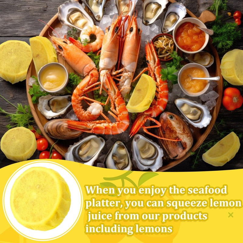 Gulfmew 100 Pack Lemon Wedge Stretch Wraps Covers Lemon Nets