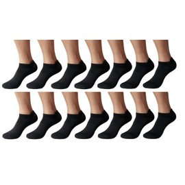 COSHAL® 6 Bamboo Trainer Socks for Mens Low Cut Ankle Socks Short Athletic Sock for Sports, Running, Gym, Casual Mens No Show Trainer Sock's Size 6-11 Black