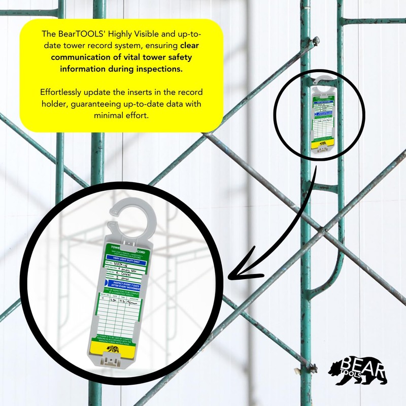 BearTOOLS Tower Inspection Record Kit - Mobile Moving Platform Safety