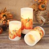 Silverstro LED Flameless Candles with Remote, Set of 3 Pumpkin