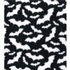 Printed Polycotton Craft Fabric Material - White Bats ON Black,