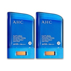 AHC Natural Perfection Double Shield Sun Stick 22g Blue 2 Pieces SPF50+ / PA++++ Sun Care / AHC 내추럴 퍼펙션 더블 쉴드 선스틱 22g 파랑 2개 SPF50+ / PA++++ 선케어