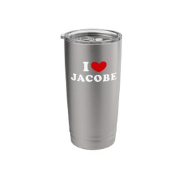 I Love Jacobe, I Heart Jacobe Stainless Steel Insulated Tumbler