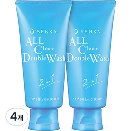 Senka All Clear Double Wash A Cleansing Foam, 120g, 4 pieces / 센카 올 클리어 더블 워시 A 클렌징 폼, 120g, 4개