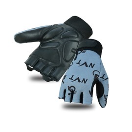 NVT Wheelchair Gloves 2023 Latest, Workout for Men Real Leather Palm Mobility Padded Breathable, Fingerless Bike with Anti-Slip Grip Lightweight Cycling Glove. (Gray, X-Large)