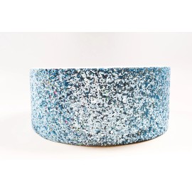 3" Wide Super Chunky Sparkle Lite Blue Cheer and Hair Bow Ribbon