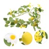 Zerodeko Realistic Lemon Rattan Garnish Lemon and Leaves Garland for