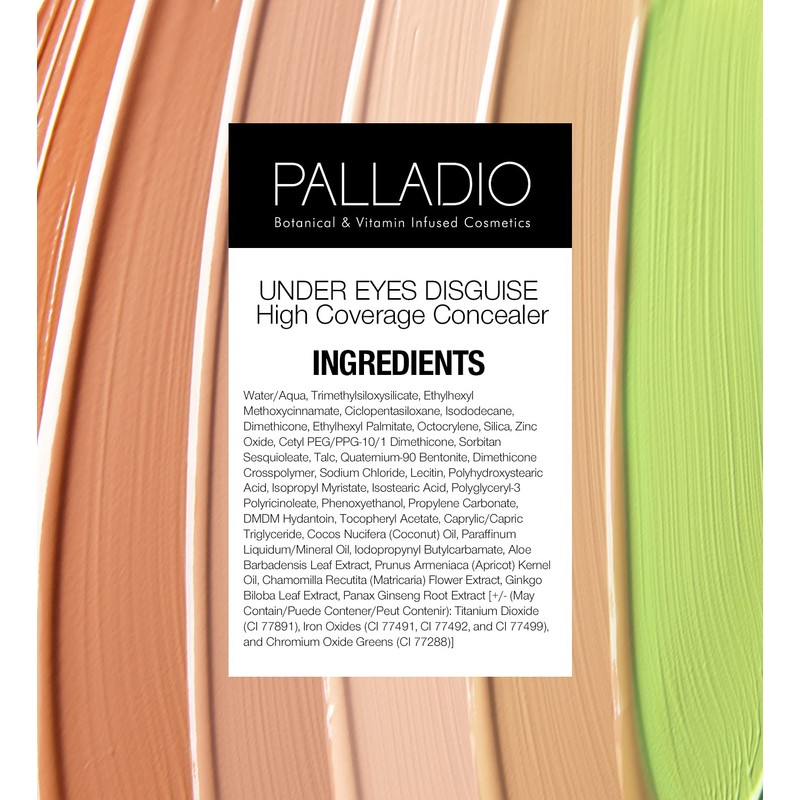 Palladio Corrector de cobertura completa, disfraz para debajo de los