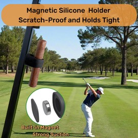 Magnetic Cigar Holder for Golf Cart - Adjustable Silicone Magnetic Holder Cigar Clip Mount Fits 20-70 Ring Gauge, Magnetic Golf Accessories for Golfing, Fishing, Grilling & Outdoor Travel