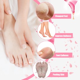 2Pairs Moisturizing Socks - Silicone Socks for Dry Cracked Feet Women - Lotion Gel Socks for Repairing,Softening and Hydrating Feet