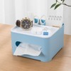 Multi desk organizer tissue case (17.5x17.5cm) (Sky)