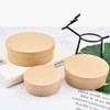 WANDIC Paper Mache Boxes - Set of 3 Round Kraft