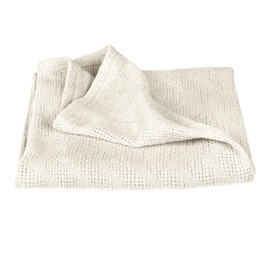 roba Baby Blanket 'Seashells Oyster' 80 x 80 cm - Cuddly Blanket in Knitted Look Made of Organic Cotton - GOTS & Oeko Tex 100 Certified - White