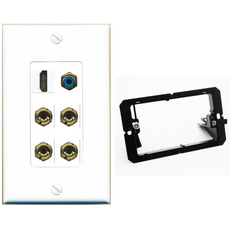 RiteAV 2 Speaker 4 Banana Binding Post HDMI RCA Wall