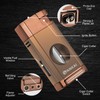 FANKAI Torch Lighter with Cigar V Cutter, Cigar Lighter Double
