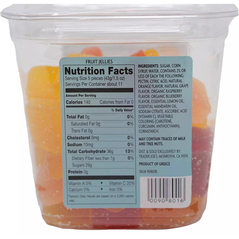 Trader Joe's 2 X Trader Joe's Fruit Jellies Candy 16oz
