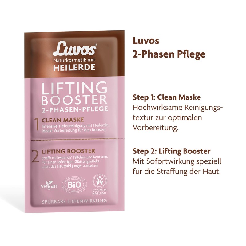 Luvos Lifting Booster Lifting Cream, Clean Mask Cleansing Mask Face
