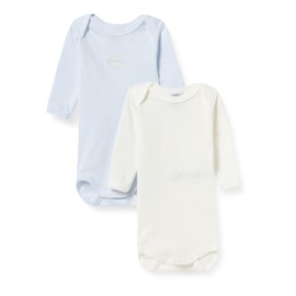 Petit Bateau Baby Boys' Striped Bodysuit with Long Sleeves (Pack of 2), Variant 1