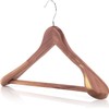 HANGERWORLD 5 Cedar Wood 17.7inch Suit Hangers with Broad Shoulders