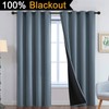 Yakamok Full Blackout Curtains 96 Inches Long,Blackout Curtain Panels for