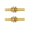 Joywayus 3/8" Hose Barb Bulkhead Fitting Thru-Bulk Head Hex Union