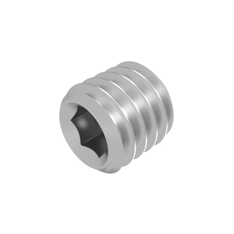 SECCARO 20 x M6 x 6mm Cup Point Screws V2A