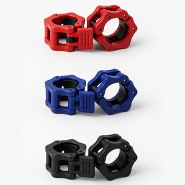 Spinlock Collars Pair Barbell Dumbbell Clips Bar Locks Weight Clamps 25mm 50mm | Standard Weight Lifting Dumbbell Barbell Bar Quick Release Lock (Blue, Diameter: 25mm)