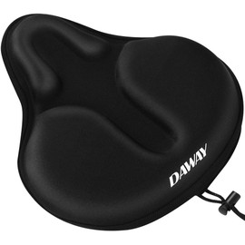 DAWAY C9 Foam Gel Padded Bicycle Saddle Cover - Extra Soft Wide Large Saddle Cover for Exercise Bike Bicycle MTB Comfortable Saddle Pad for Women Men Seniors 33 x 30 cm
