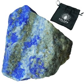 Solara Crystal | Raw Healing Crystals – Natural Amethyst, Quartz, Citrine & More | Chakra Balancing, Meditation, Energy Cleansing, Spiritual Decor, Gift Bag Included (Lapis Lazuli)