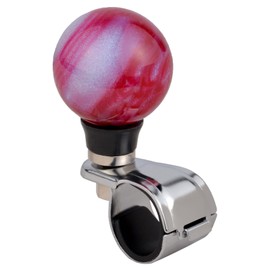 Lunsom Bling Steering Wheel Knob Spinner, Power Handle Steering Wheel Turning Knob, Turn Aid Helper Ball for Car SUV,Red
