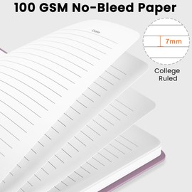 CICPAP CICPAP Lined Spiral Journal Notebook, A5 College Ruled Notebook for Journaling, Note-Taking, and Daily Planning, Durable Hardcover with an Elegant Design, Purple