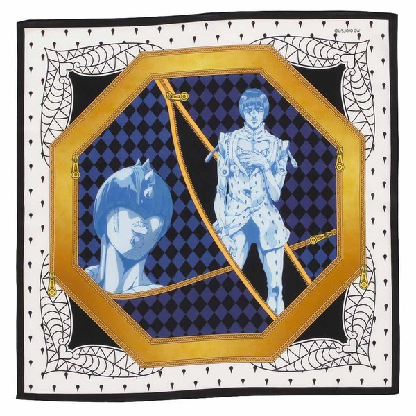 JoJo's Bizarre Adventure Golden Wind Print Handkerchief Bruno Buccellati/S F Approx. 19.7 inches (50 cm) 000401-0005-01