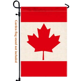 Canada Garden Flag,12x18 in Novel Canadian Maple Decor Banner for Patio Yard with Double Side Printing