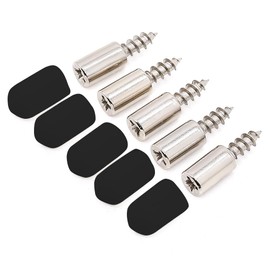 Glvaner Cabinet Laminate Support Self Tapping Screws, Shelf Pegs, Non-Punching Clapboard Holder with Non-Slip Sleeve (50Pcs, Black)