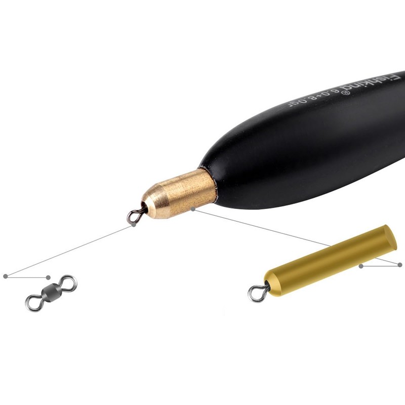 FOLANDO 4 Pack Balsa Wood Fishing Floats with Copper Swivel