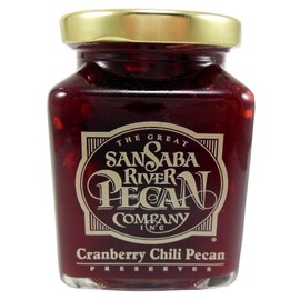 The Great San Saba River Pecan Company Cranberry Chili & Pecan Preserves 11 Ounce (1 Jar)