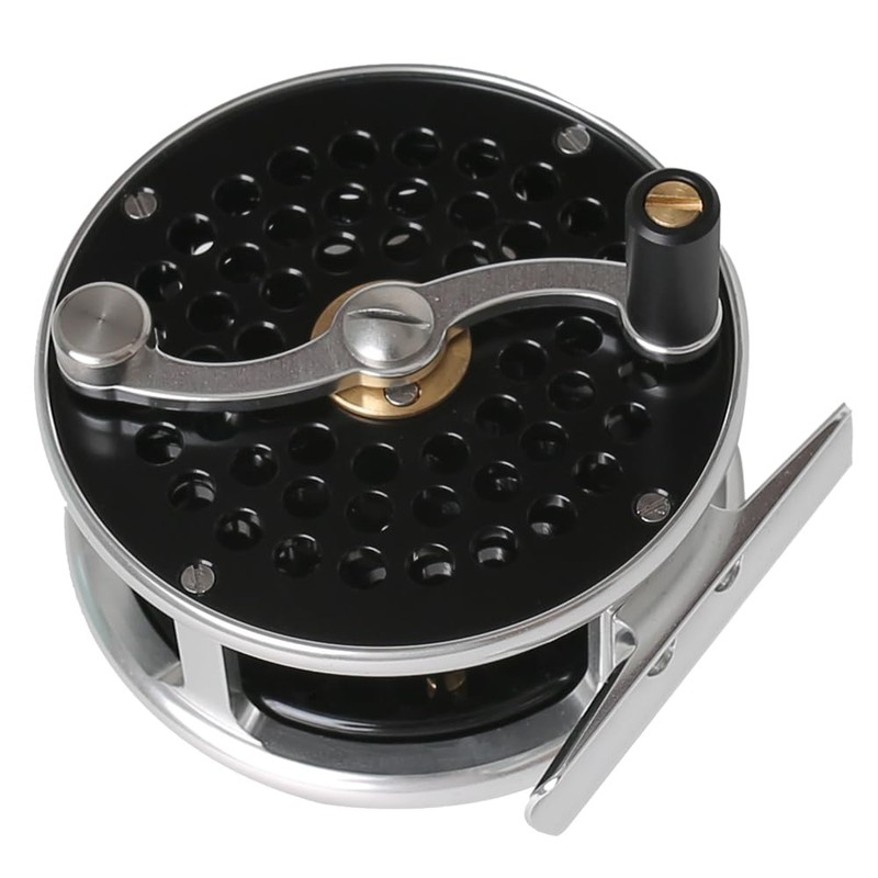 Vintage Classic Fly Fishing Reel,Right/Left Handle Position, Fly Reel (Black,