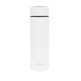 Nuby RapidCool NU-1545 Stainless Steel Bottle for Milk Preparation, Heat Absorbent, 2 Minutes, 8.5 fl oz (240 ml), White