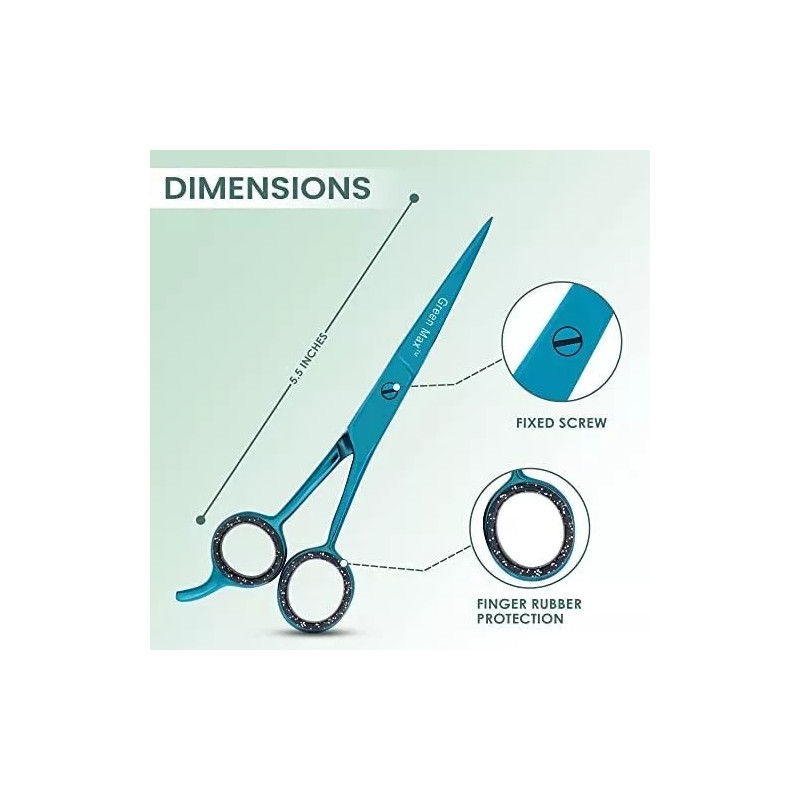 Green Max Tijeras Profesionales Para Cortar El Cabello, Color Azul