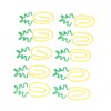 100pcs Metallic Paper Clips Green Yellow Ananas Shape Electroplating Process
