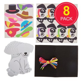 Baker Ross FX691 Dalmatian Mix and Match Decoration Kits - Pack of 8, Kids Foam Arts and Craft Kits