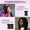 Vecago 6 inch 50 Strands Loc Extensions Human Hair, 0.4cm