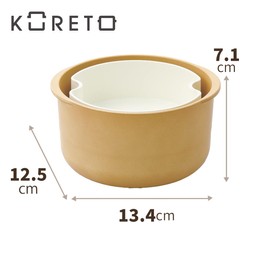 Tenma Bento Box, Colleto Lunch Pot, Body Deep, Pot Style (with Inner Container) 5.3 x 4.9 x 2.8 inches (13.4 x 12.5 x 7.1 cm)