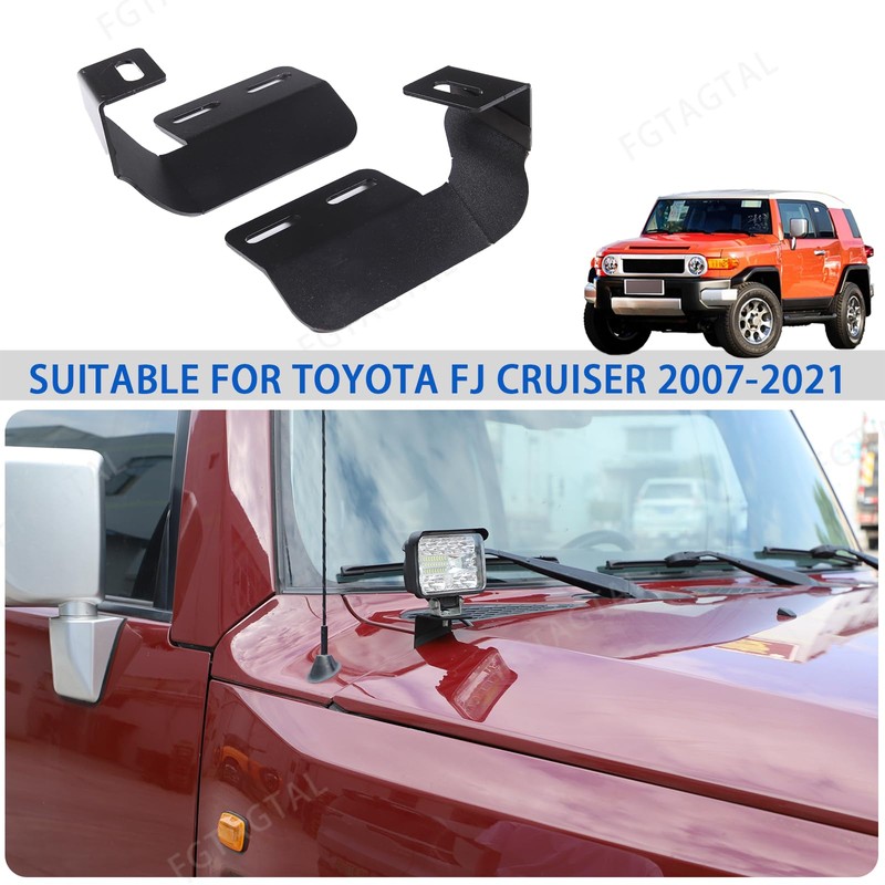 Car Hood Light Mount Bracket Compatible with Toyota FJ Cruiser