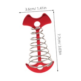 GRIRIW 10pcs Fish Bone Deck Pegs Durable Tent Anchors with Spring Buckle Windproof Rope Securing for Camping Hiking and Outdoor Activities Wooden Surfaces