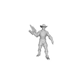 Printle V Homme 092-Male Man Standing Space Cowboy Sheriff Wild West Sci Fi Comicbook Figure for Dioramas and Model Train Sets CHOOSE YOUR SCALE