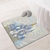 Cute Cartoon Blue Castle Theme Bathroom Rugs Bath Mat Shower