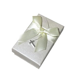 IzuBizu London Womens Cross Pendant Choker Transparent Fishing Line Invisible Chain Necklace Birthday Party Celebration Mother's Day Jewellery