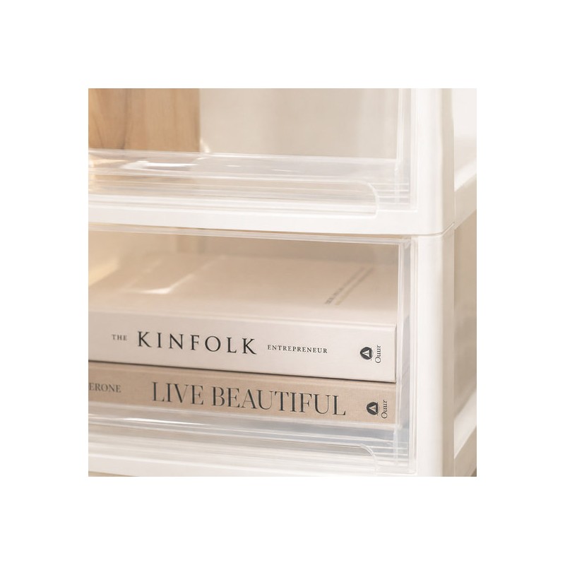 Bono House 36cm 6-Tier Transparent Plastic Drawer Unit Kitchen Storage